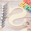 Semi-finished Party Supplies Home Decoration DIY Wood Craft Unfinished Alphabet Blank Paintable 30CM Wooden Letters