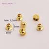 Brass Metal Beads Caps Spacer Beads For Bracelet Necklace Making Accessories 14K Real Gold Plated Separation Beads Wholesale