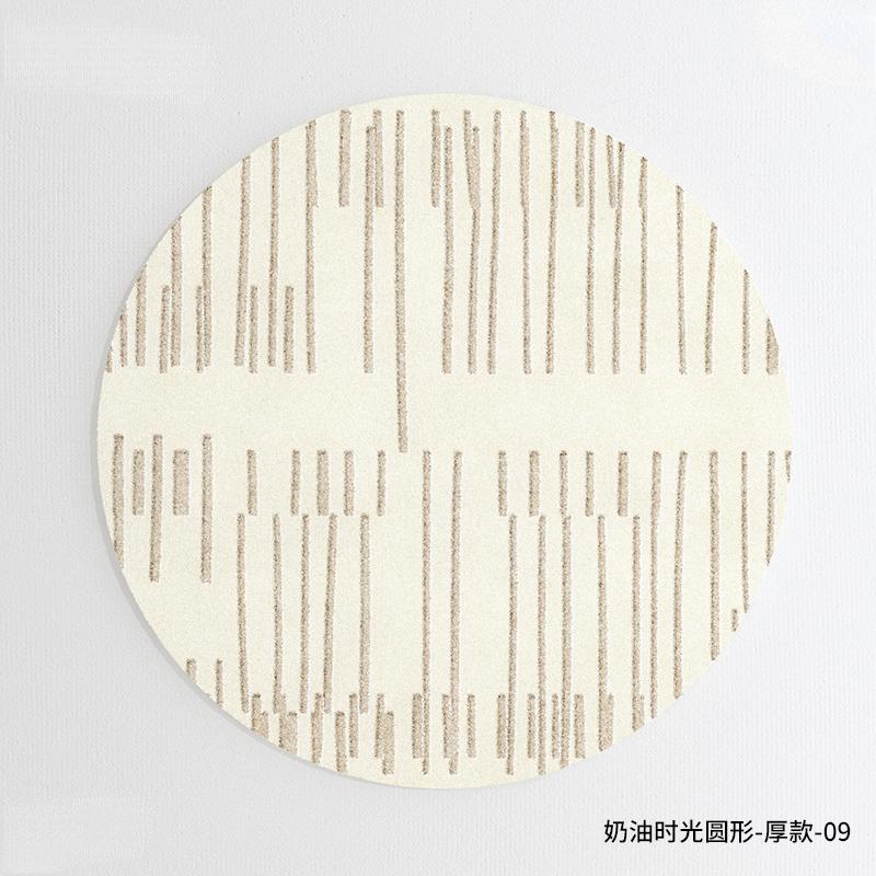 French Luxury Round Bedroom Decor Carpet Large Area Plush Rug Cream Style Carpets for Living Room Fluffy Soft Thicken Floor Mat