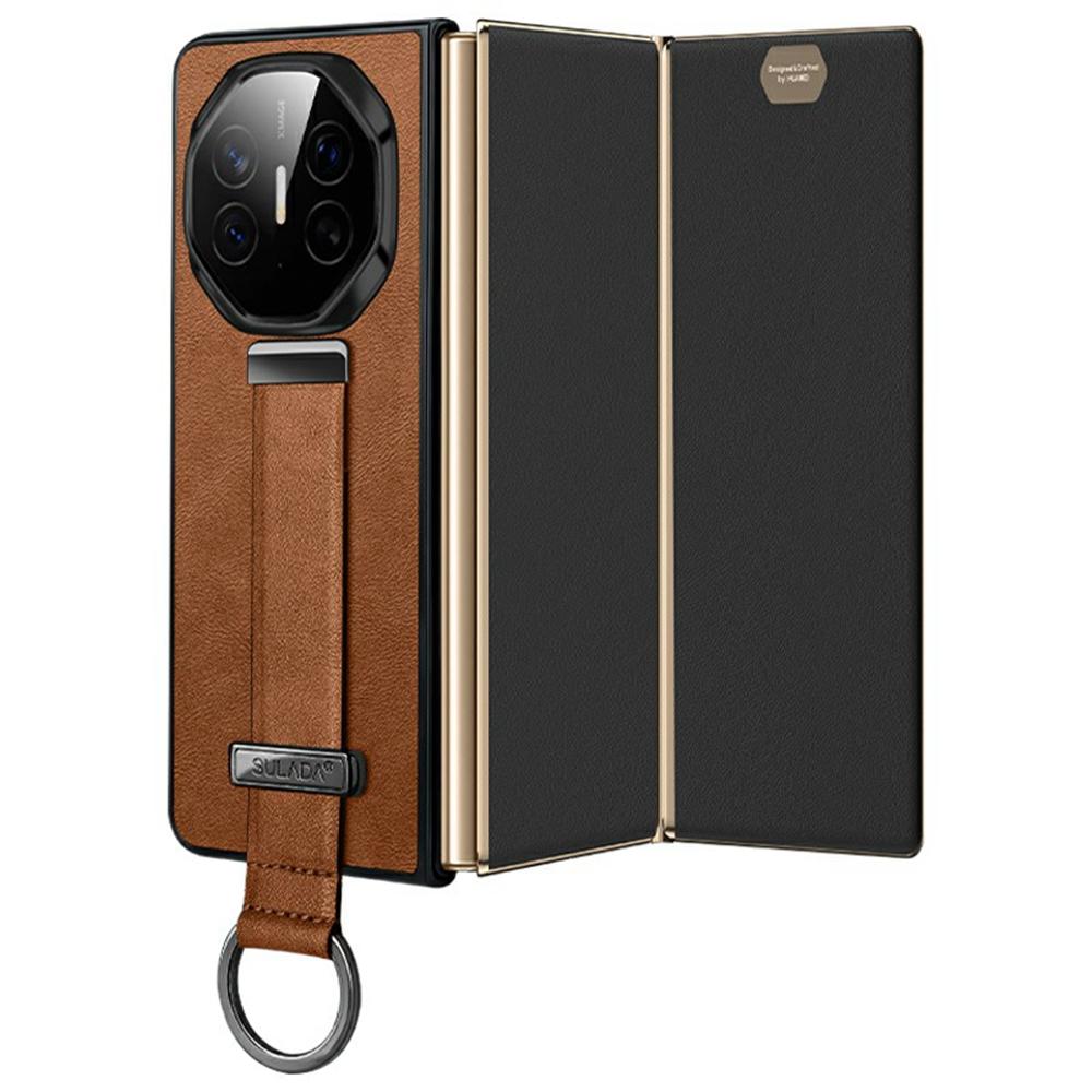 SULADA Fashion Series for Huawei Mate XT Ultimate Case Wristband Kickstand Leather+PC Back Phone Cover