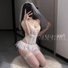 Erotic Underwear Pure Desire Bride Wedding Dress Sexy One-Piece Dress Set Lace Seductive Uniform Pajamas 1357