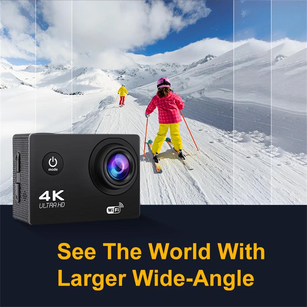 4K Action Camera 1080P/30FPS WiFi 2.0" 170D Underwater Waterproof Helmet Video Recording Camera Sports Cameras Outdoor Mini Cam
