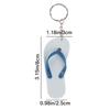 2Pcs Boat Floating Keychain Buoyant Foam Flip Flops Shaped Key Floats Key Ring