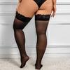 Plus-Size Silicone Non-Slip Lace Over-the-Knee Stockings for BBW