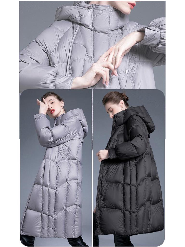 Damen 2025 Wintermode Mittellange Daunenjacke: Lockerer, hochwertiger, verdickter Mantel