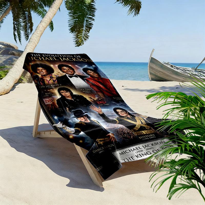 Michael Jackson Thriller Dance Poster Beach Towel Beach Towel For Vacation Photos Portable For Travel Seaside Quickdrying Swim Towel