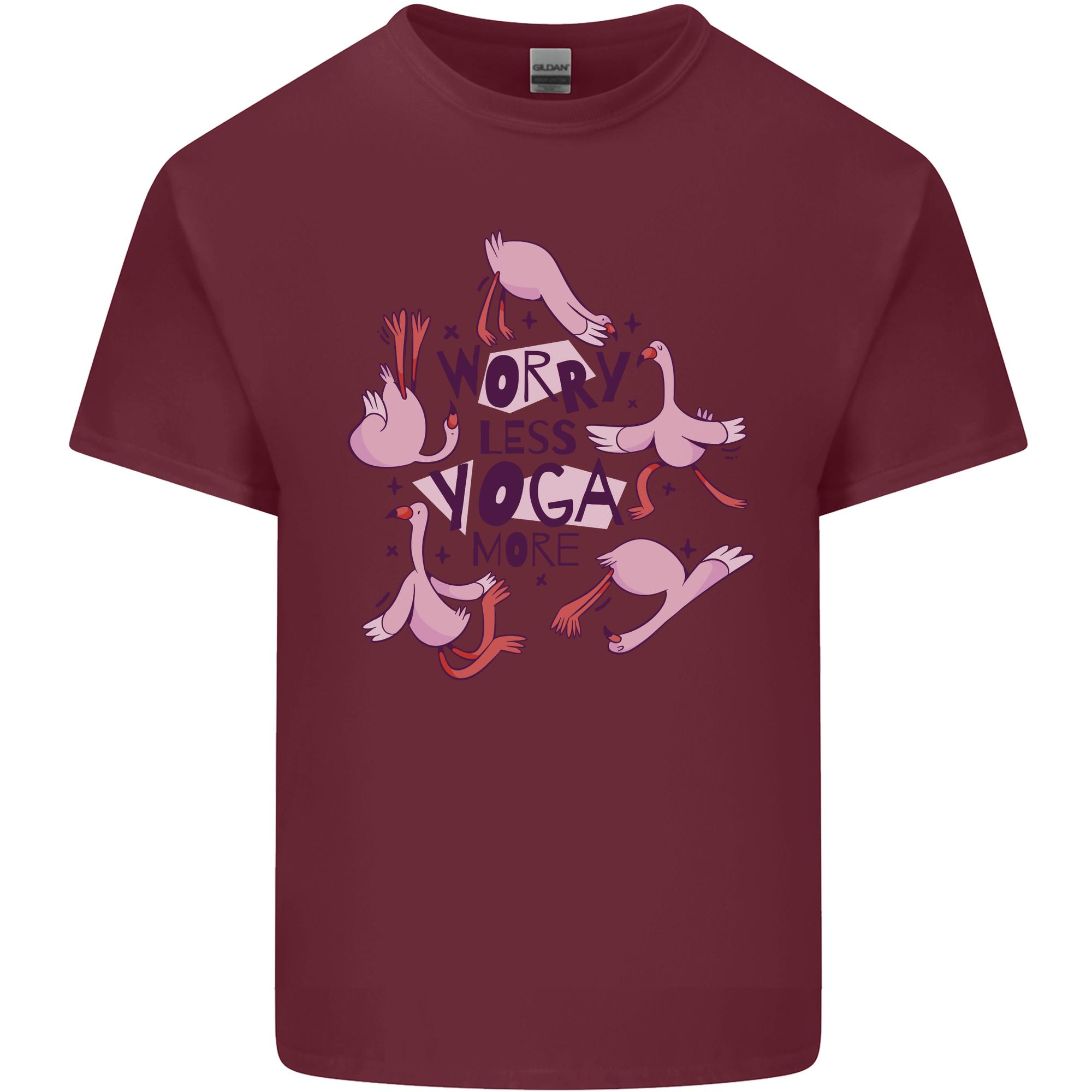 Worry Less Yoga More Unisexs Light Cotton TShirt S