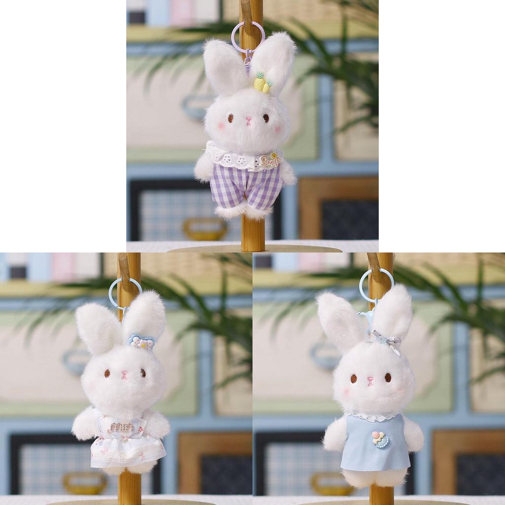 Plush Bunny Keychain With Pp Cotton Filling For Gift And Decoration