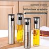 Stainless Steel Press-Type Olive Oil Sprayer Bottle for Kitchen and Barbecue Use
