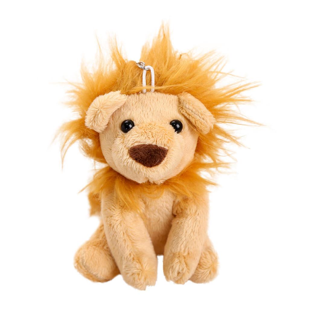 Animal Lion Plush Pendant Doll With Fluffy Hair For Backpack Decor Ideas Gift