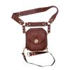 Borsa Quadrata a Vita in PU Punk Retro Borsa Quadrata Piccola Casual da Hip per Donna Crossbody Cross Multi-funzione Borsa da Gamba all'Aperto Phe