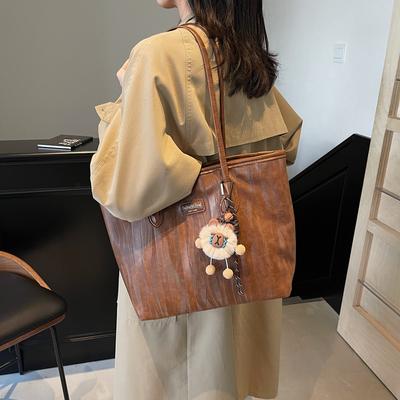 Premium Sense Large-capacity Bag Women's 2025 Autumn and Winter New Trendy Commuter Tote Bag Popular Versatile Simple Shoulder Bag