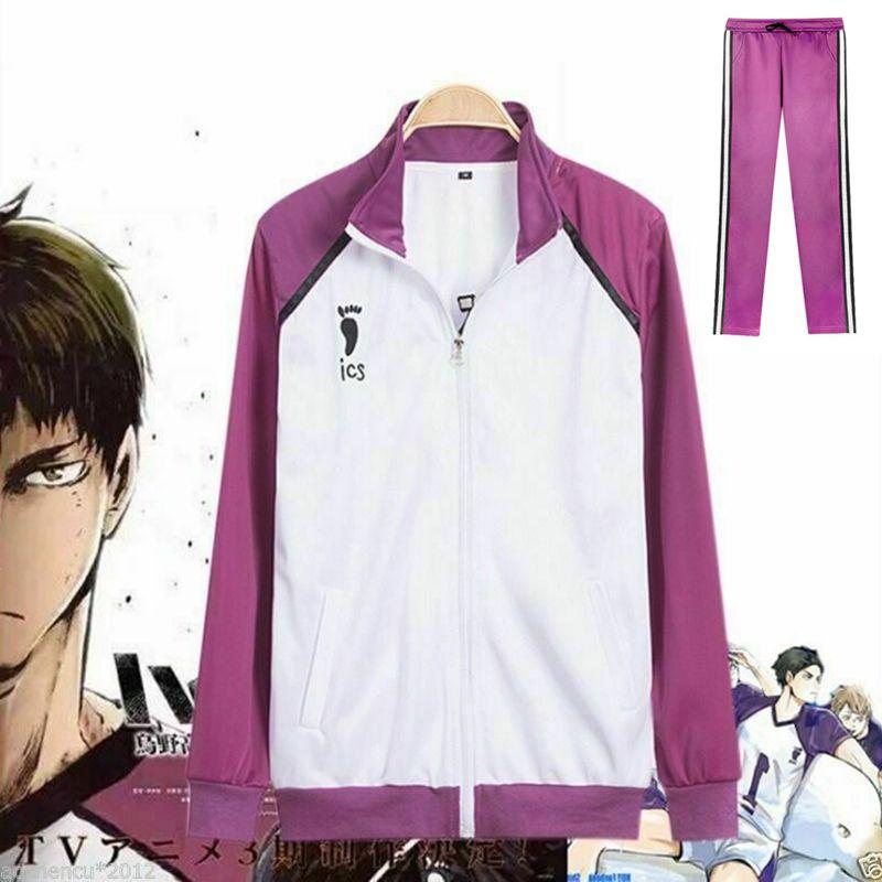 Stylish And Comfortable Haikyuu Cosplay Shiratorizawa Gakuen Koukou Sportswear Uniform Set