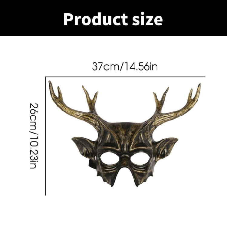 Masquerade Mask Reindeer Horn Mask Party Mask Animal Mask Halloween Mask Mardi Gras Mask Carnivals Mask
