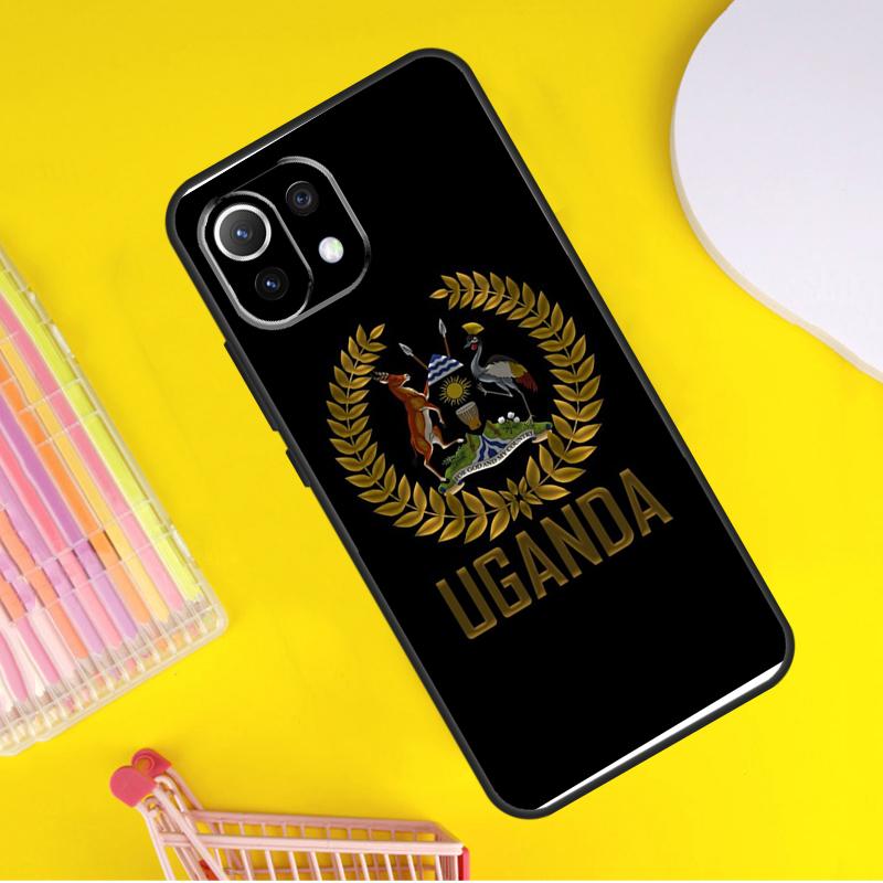 Uganda Flag Cover For Xiaomi 14 Ultra 13 11T 12T 13T 14T Pro POCO X7 X6 Pro X3 X5 F3 F5 M6 F6 Pro Case