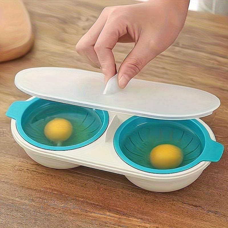 

Creative Poached Egg Cooker Microwave Egg Mold for Kitchen білий