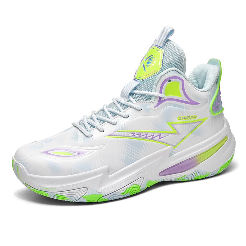 908 Men's Women's Shoes Basketball Mid Help Mandarin Duck Color Matching Wear Resistant Anti Slip Fashion Training Couple Sports