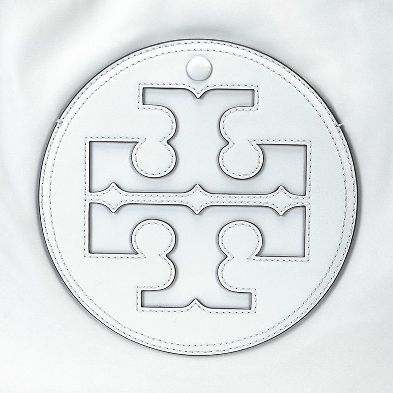 Tory Burch Ella Double T Logo Large Capacity Daily Tote Bag Women Tote Gray Blue 87116-401