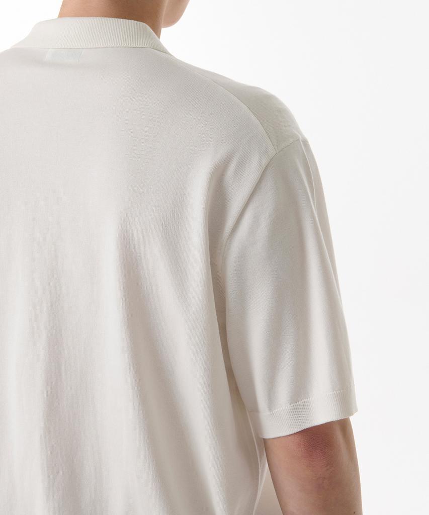 Musinsa Standard Cotton Tencel Collared Short Sleeve Cardigan [Ivory]