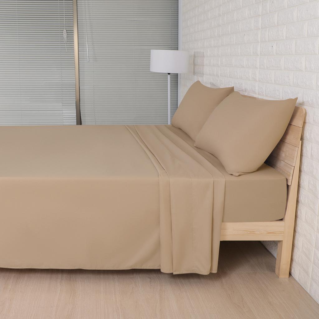 Bettlaken-Set für 90 Bett Queen Gebürstete Mikrofaser Bettlaken-Set Uni Bettwäsche-Set Juego