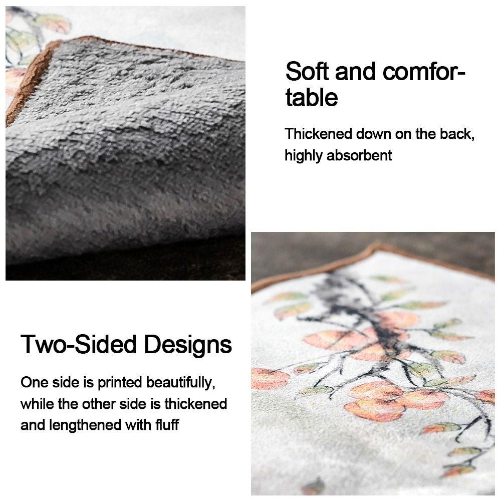 Painted Rag Tea Napkin Super Absorbent Hand Towel Household Dish Towel Cup Mat Accessories