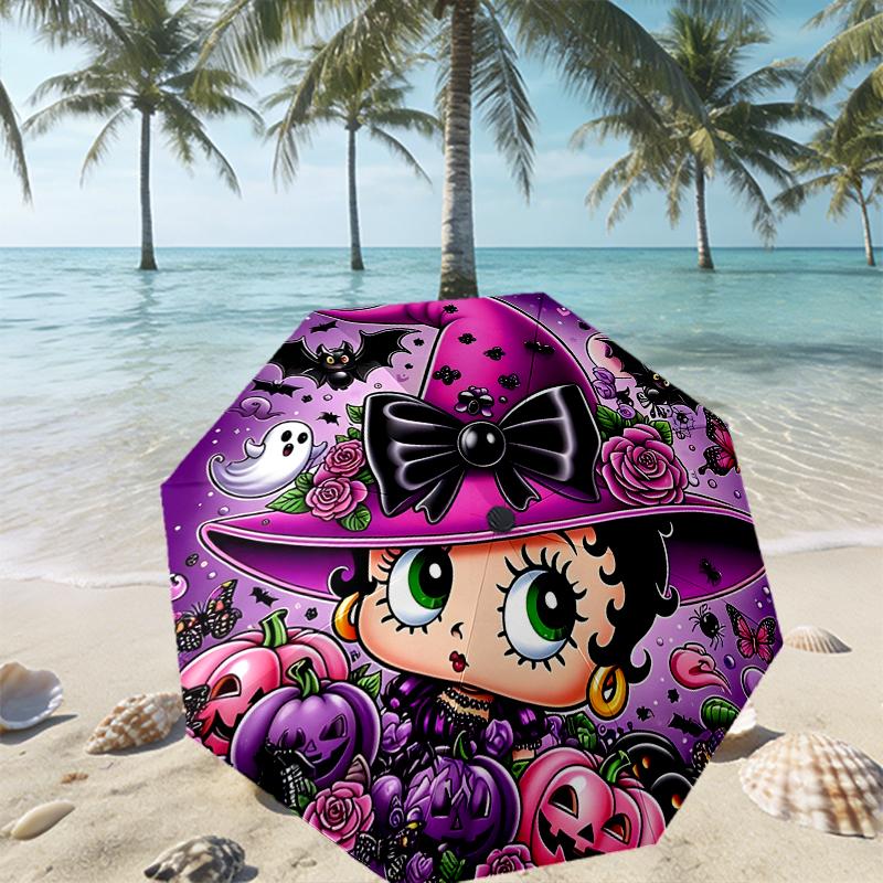 Betty Boop Print Umbrella Automatic Opening/ Closing - Portable Foldable Design - Daily use for Travel/Outdoor - Gift for Birthday