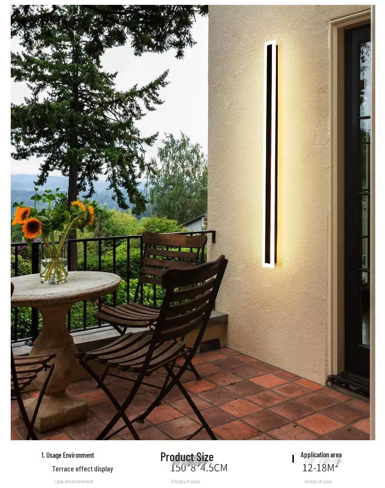 Waterproof LED Outdoor Wall Light for Courtyard, Balcony, and Villa