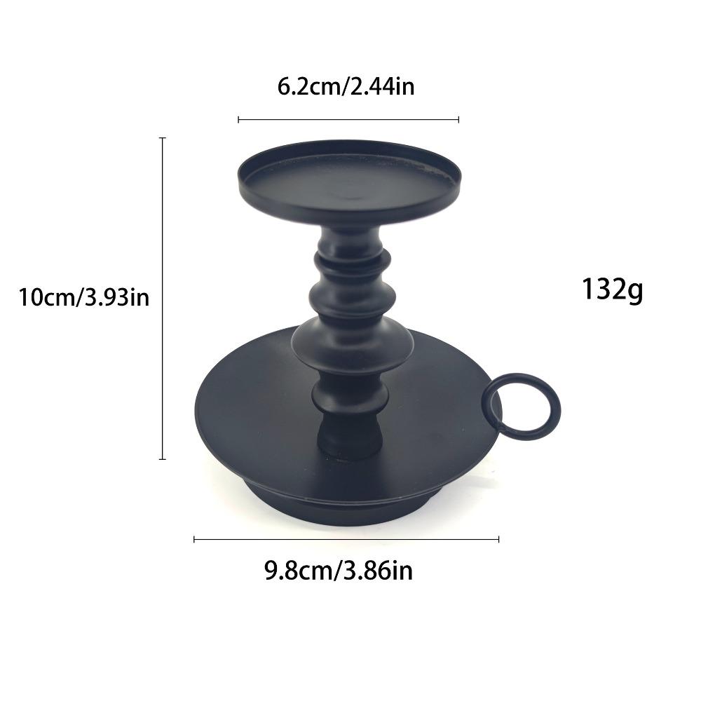 Vintage Metal Candlestick Holder With Handle Anti-slip Candle Holder Desktop Candlestick Adornment