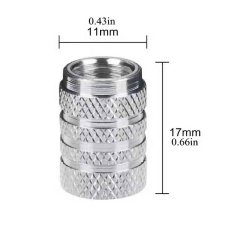 Aluminum Valve Stem Caps 4Pcs Universal Dustproof Protective Covers for Car Motorcycle Bicycle Tire Accessories Stem Caps1
