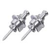 2Set Guitar Strap Locks with Black Washers, Black Bass Security Straplocks Buttons Strap Retainer System Guitar Accessories