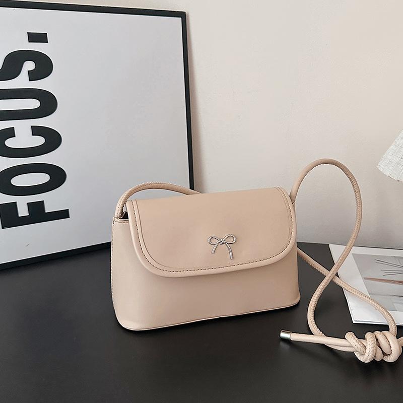 

Small bag women s new fashion and high-end single shoulder bow crossbody versatile underarm small square bag хаки