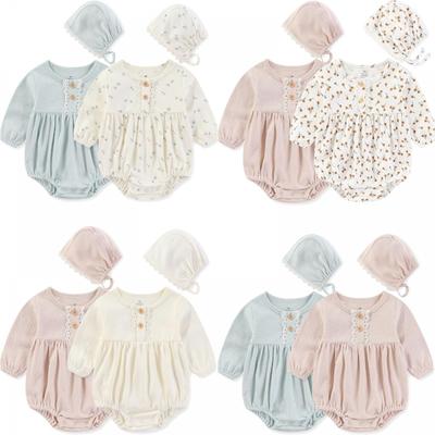 Baby Cute Fashion Girl Baby Overall + Mütze Baumwolle weich Neugeborenen Set 0-2 Jahre alt