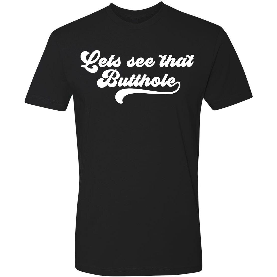 Retro Novelty T Shirt Tee Biker 70s Lets See that B*tth0le Funny M