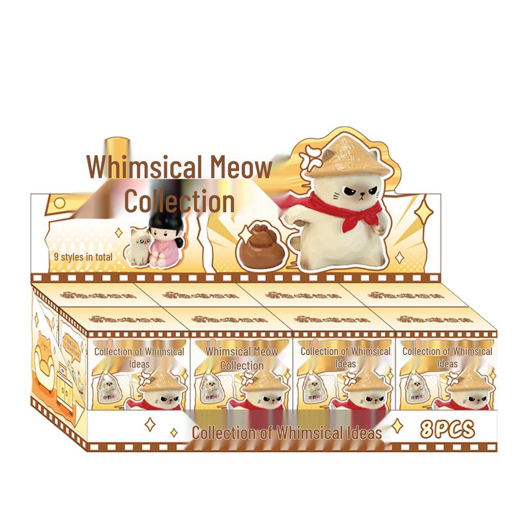 Whimsical Meow Collection Blind Box: Healing Kitten Resin Figurine Gift for Friends, Classmates, and Dorm Decor