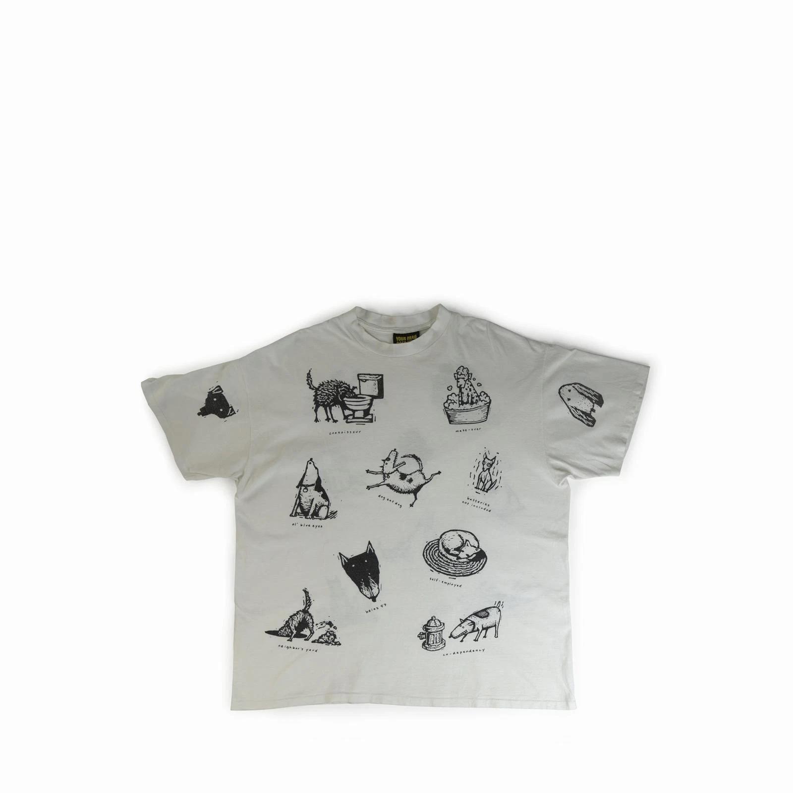 Vintage 1990 s Dog AOP Studio Roja Joe Crabtree Tee Shirt XL
