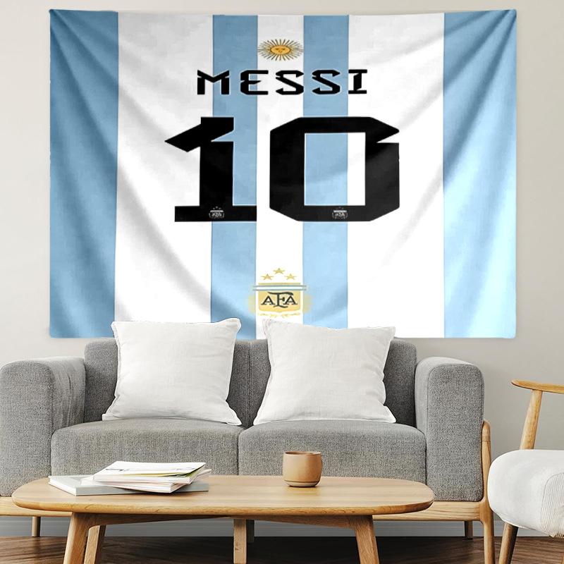 Lionel Messi Print Tapestry, Lightweight Wall Hanging, for Bedroom, Dorm, Living Room, Home Art Decor - Birthday Christmas Gift for Friends