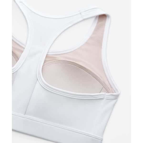Nike Swoosh Medium Support Dri-FIT Sport-BH mit Frontreißverschluss Damen Sport-BH Weiß FN2732-100