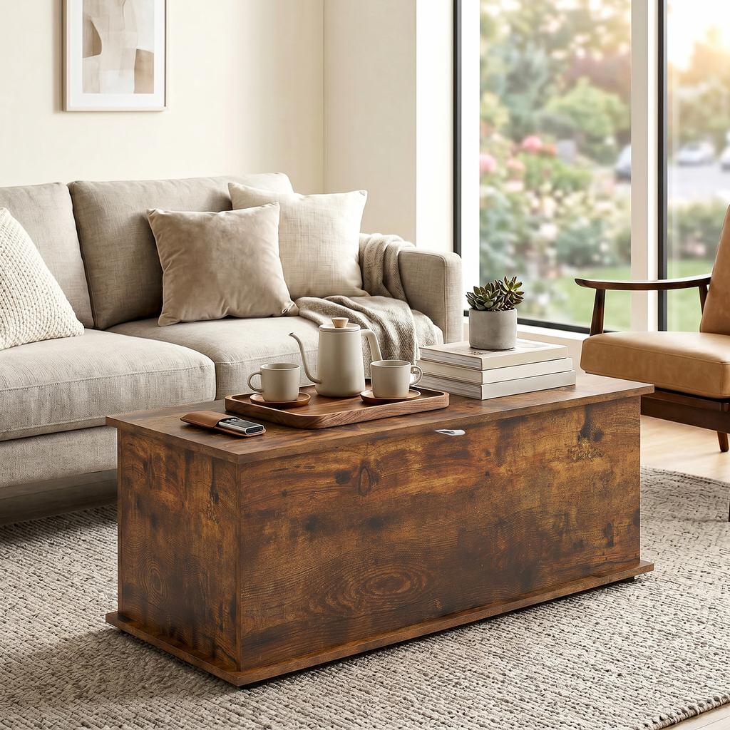 Storage Chest, Large 113L Blanket Box, Shoe Bench with Safety Hinged Lid, Storage Trunk, Bed End Bench for Bedroom, Hallway, Living Room, Playroom