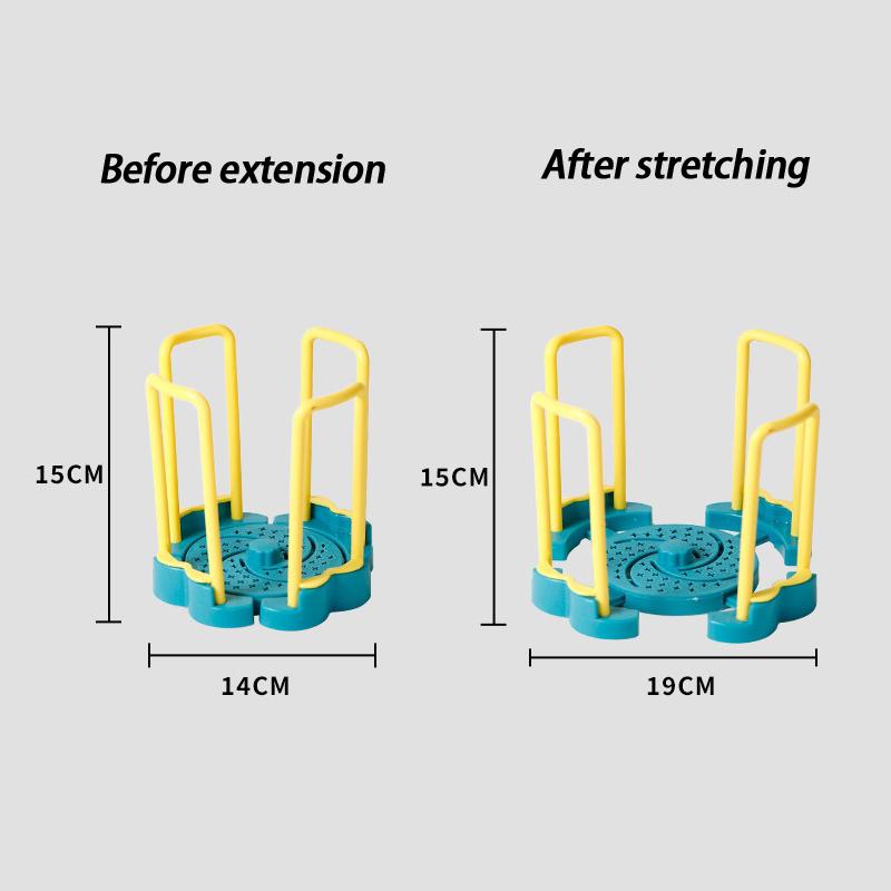 Rotating And Extendable Dish Rack Kitchen Storage Rack Drain Rack Small Dish Organizer For Stovetop