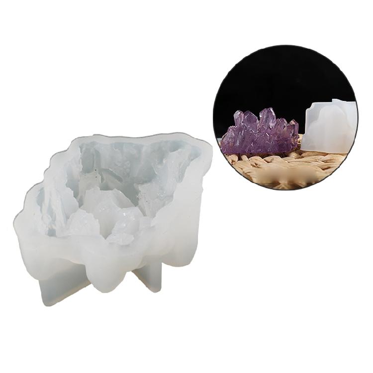 Diy Handmade Products Crystal Cluster Ornament Silicone Mold Ice Cluster Ornament Shape Mold Scented Candle Mold