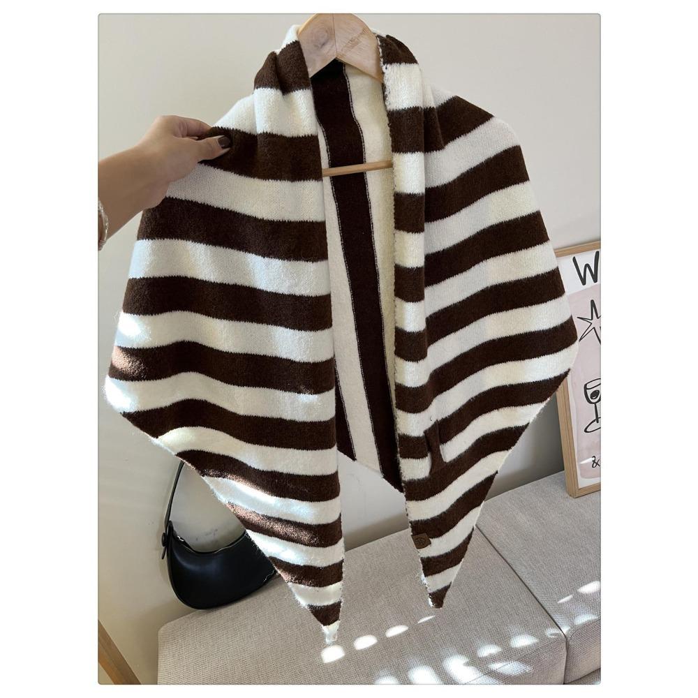 Eșarfă Triunghiulară din Lână Leneșă Pe Stradă Protecție Gât Femei și Eșarfă Caldă Șal Mare Culoare Solidă Aer Condiționat