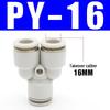 PU Pneumatic Quick Connect Air Hose Fittings, Straight & Three-Way, Sizes: 4/6/8/10/12/16mm