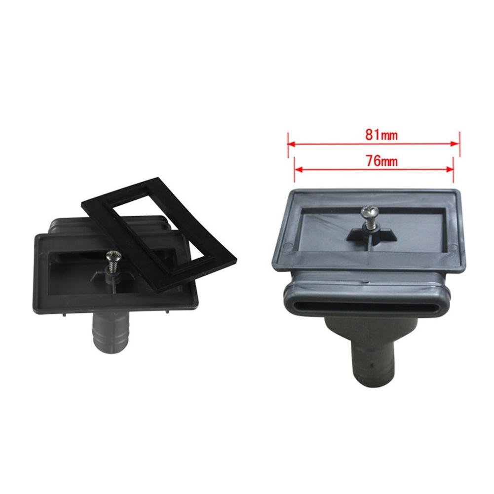 Overflow Head for Kitchen Sink Square Style Fits 21mm Overflow Pipe 250mm Pipe Length PP Material Construction