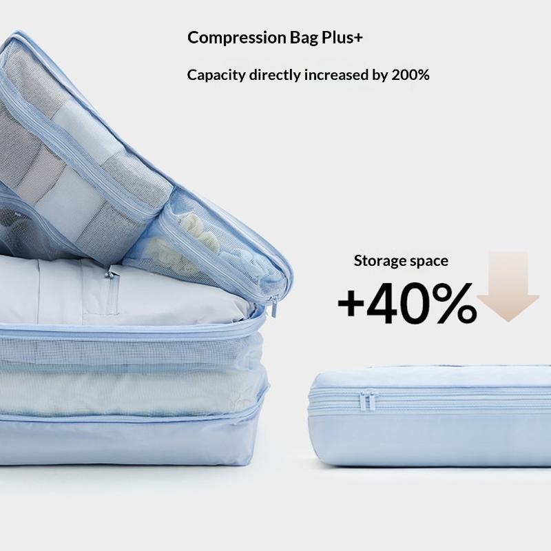 5 In 1 Compression Packing Cubes Travel Luggage Organizer Multi Pocket Clothes Storage Accessories