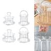 Upside Down Stainless Steel Cup Storage Rack for Glass Cups Promotes Air Drying and Saves Counter Space in Kitchen
