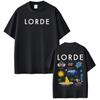 Lorde Ultrasound World Tour 2026 Maglietta Stampata Unisex Moda Donna Maglietta Casual Puro Cotone Estetica T-shirt alla Moda Regali per Fan