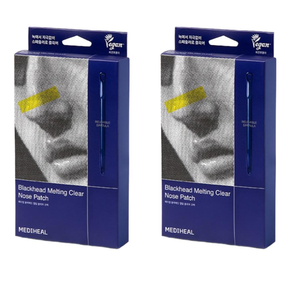 

Mediheal Blackhead Melting Clear Pack 4 Sheets × 2 Nose Pore Care with Spatula