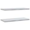 VidaXL Étagères murales 2 pcs 75x30x3 cm argenté acier inoxydable, étagère flottante, étagère murale d'exposition, panneau 30282