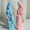Mermaids Epoxy Resin Mold Non-stick Scented Candle Silicone Mold DIY Plasters Crafts Table Ornament Tool Durable