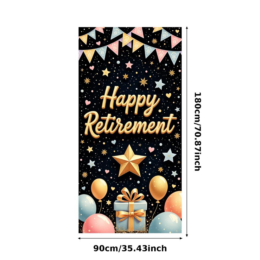 Celebration Banner Balloons Decoration Banner for Retirement Gift Box Design Retirement Banner for Adult Celebration